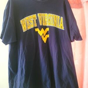 Fanatics Navy and Yellow West Virginia Short Sleeve Tee